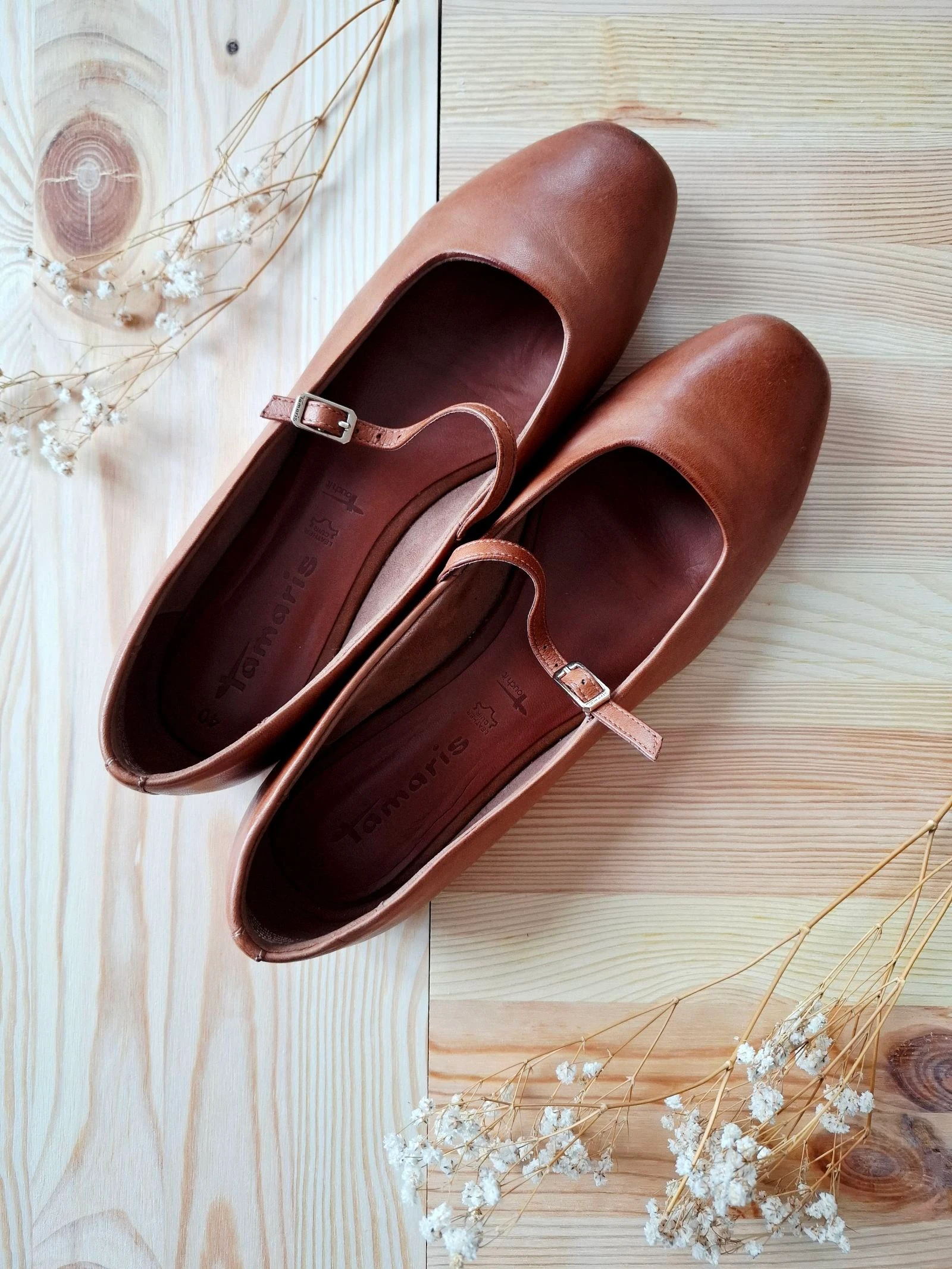 Tamaris – Zapatos Mary Jane para bebé en cuero camel – talla 40 – estado nuevo 🤎 – photo 2